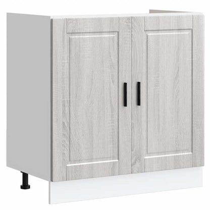 vidaXL Sink Base Cabinet "Porto" Grey Sonoma 80x46x81,5 cm Engineered Wood