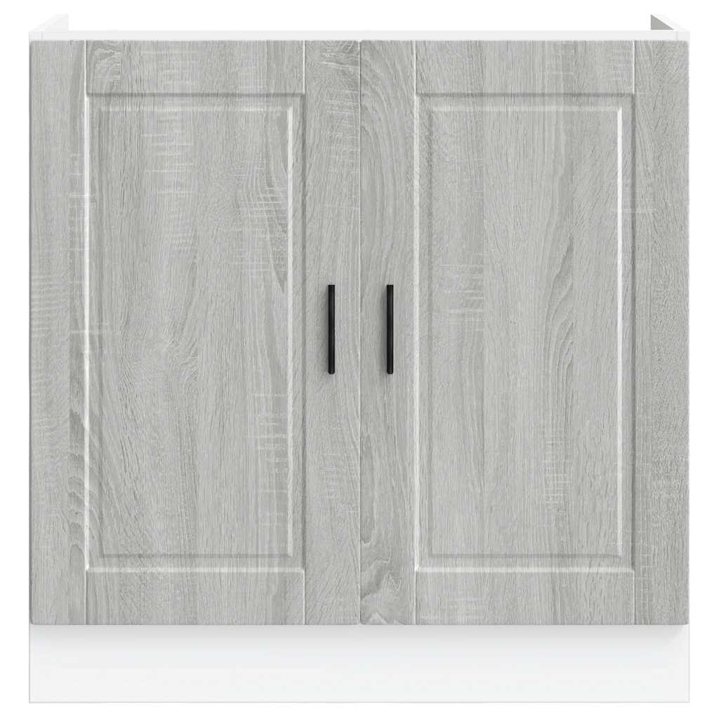vidaXL Sink Base Cabinet "Porto" Grey Sonoma 80x46x81,5 cm Engineered Wood