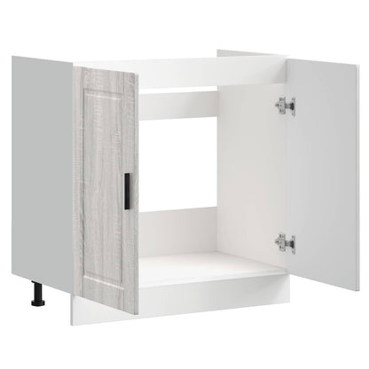 vidaXL Sink Base Cabinet "Porto" Grey Sonoma 80x46x81.5 cm