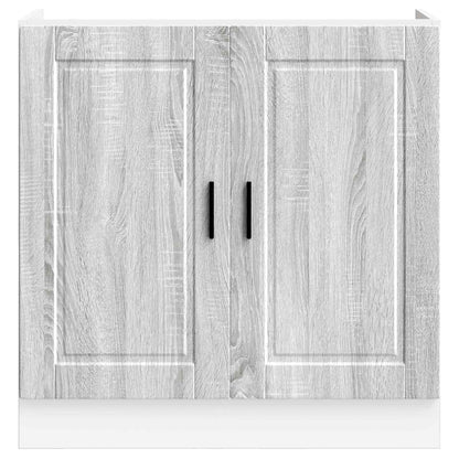 vidaXL Sink Base Cabinet "Porto" Grey Sonoma 80x46x81.5 cm