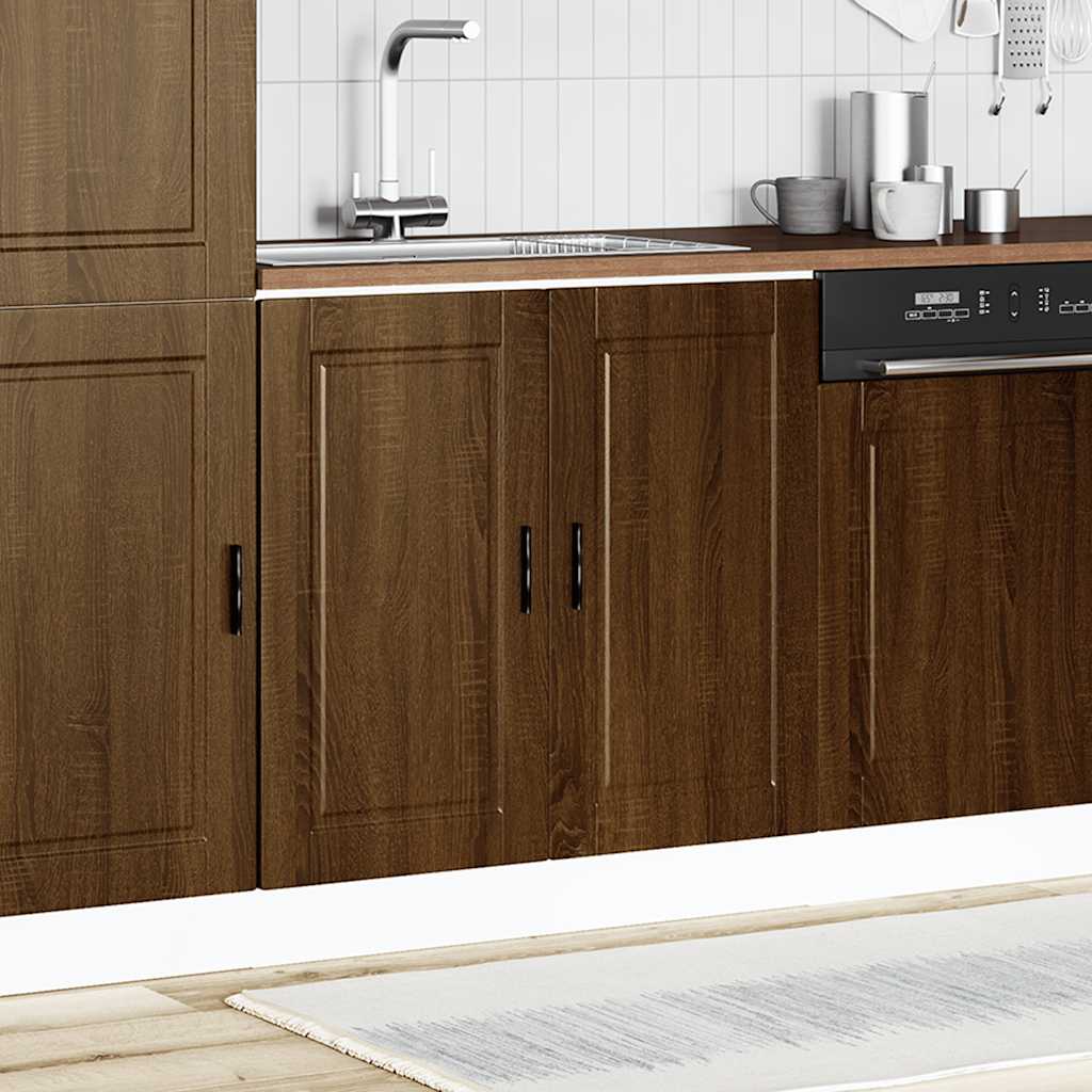 vidaXL Sink Base Cabinet "Porto" Brown Oak 80x46x81.5 cm Engineered Wood