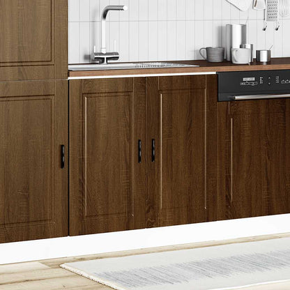 vidaXL Sink Base Cabinet "Porto" Brown Oak 80x46x81.5 cm Engineered Wood