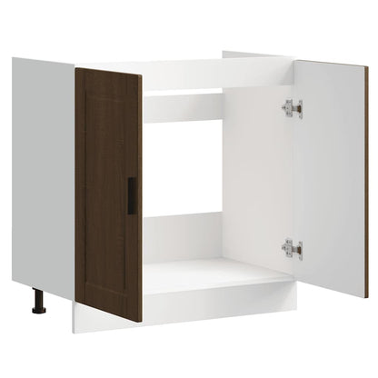 vidaXL Sink Base Cabinet "Porto" Brown Oak 80x46x81.5 cm Engineered Wood