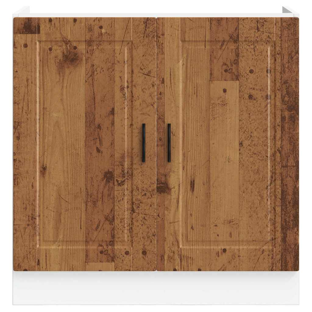 vidaXL Sink Base Cabinet "Porto" Old Wood 80x46x81,5 cm Engineered Wood