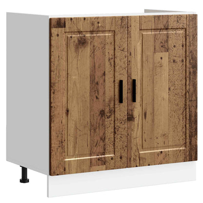 vidaXL Sink Base Cabinet "Porto" Old Wood 80x46x81.5cm Engineered Wood