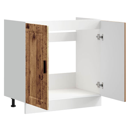 vidaXL Sink Base Cabinet "Porto" Old Wood 80x46x81.5cm Engineered Wood