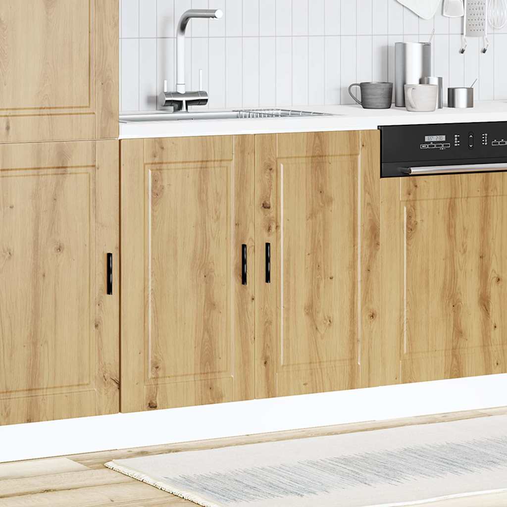 vidaXL Sink Base Cabinet "Porto" Artisan Oak 80x46x81.5 cm Engineered Wood