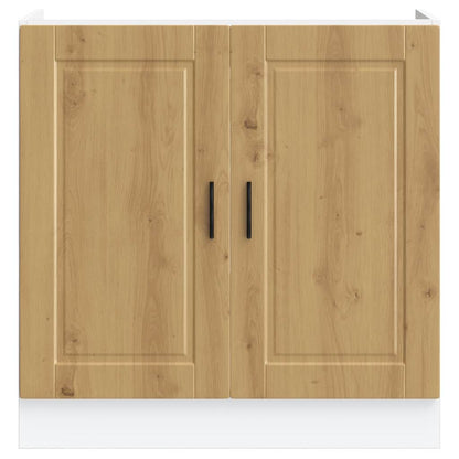 vidaXL Sink Base Cabinet "Porto" Artisan Oak 80x46x81.5 cm Engineered Wood