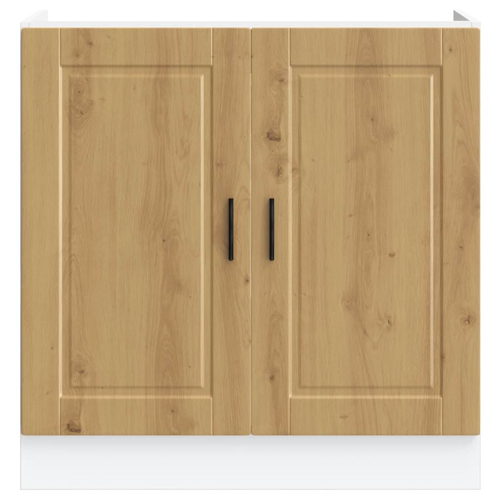 vidaXL Sink Base Cabinet "Porto" Artisan Oak 80x46x81,5 cm Engineered Wood