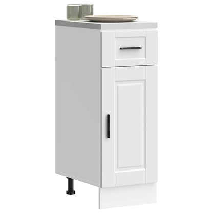 vidaXL Kitchen Base Cabinet "Porto" White Engineered Wood