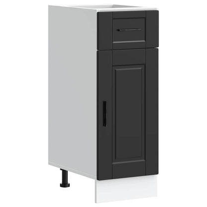 vidaXL Kitchen Base Cabinet "Porto" Black Engineered Wood