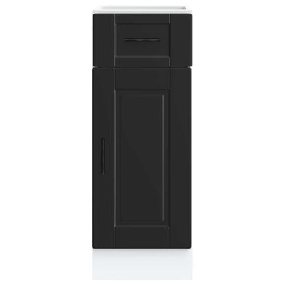 vidaXL Kitchen Base Cabinet "Porto" Black Engineered Wood
