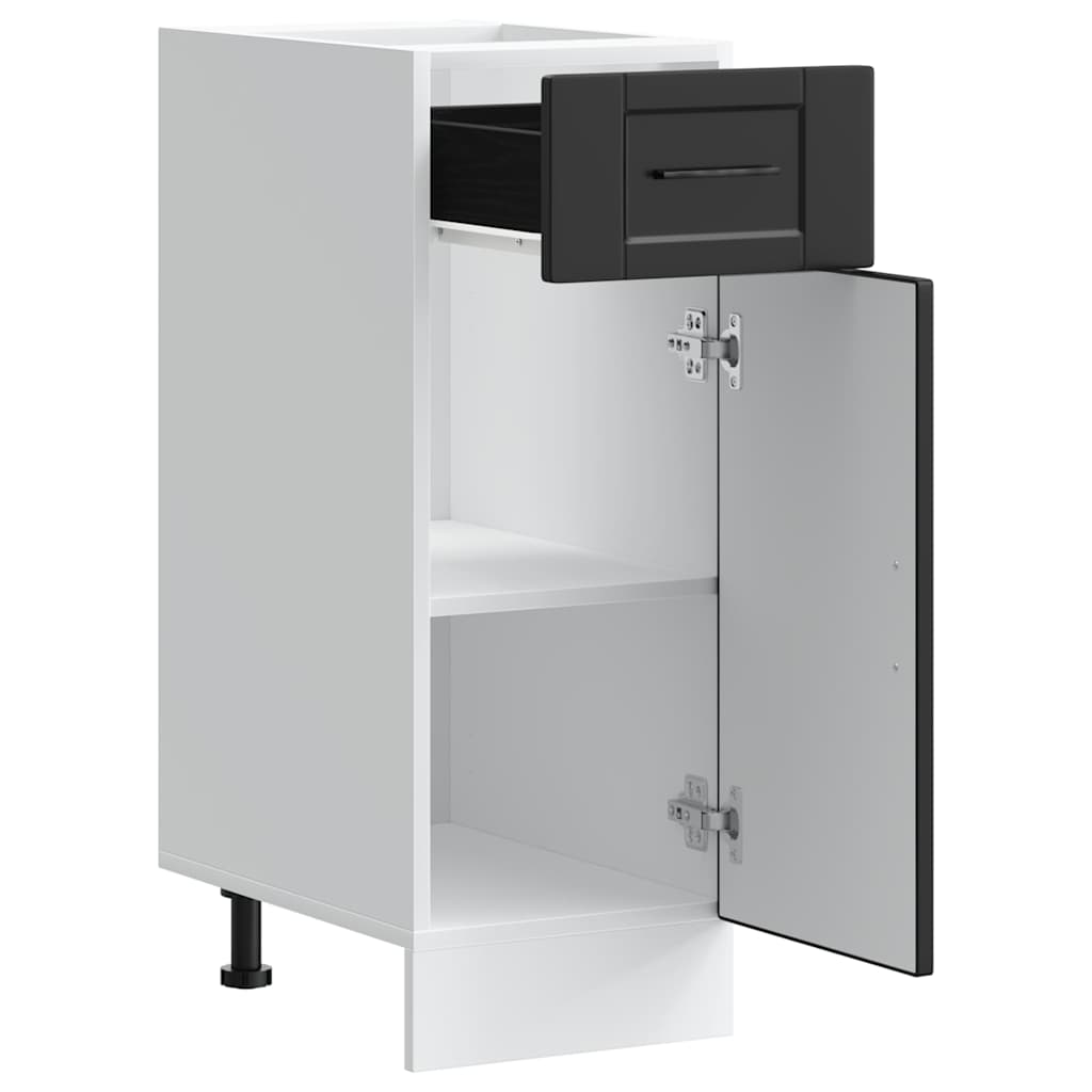 vidaXL Kitchen Base Cabinet "Porto" Black Engineered Wood