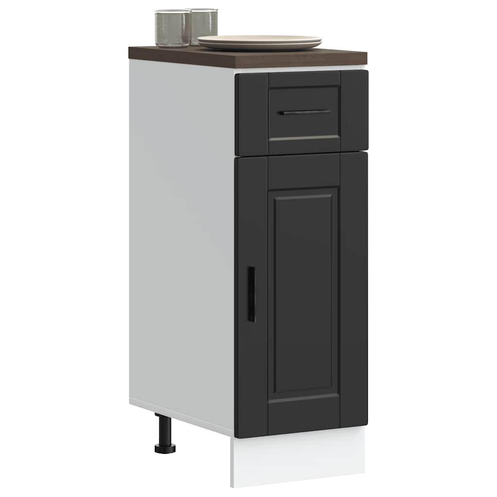 vidaXL Kitchen Base Cabinet "Porto" Black Engineered Wood
