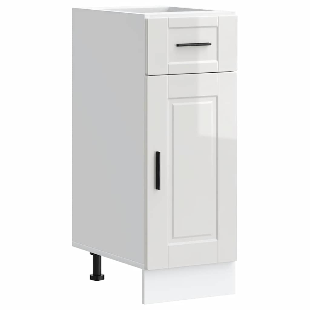 vidaXL Kitchen Base Cabinet "Porto" High Gloss White Engineered Wood