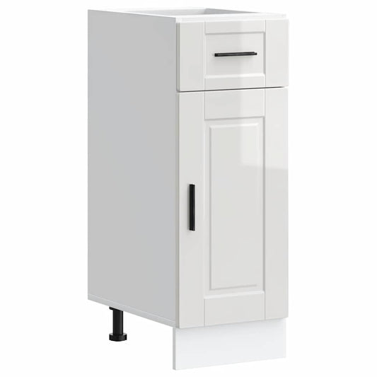 vidaXL Kitchen Base Cabinet "Porto" High Gloss White Engineered Wood