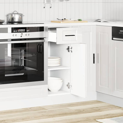 vidaXL Kitchen Base Cabinet "Porto" High Gloss White Engineered Wood