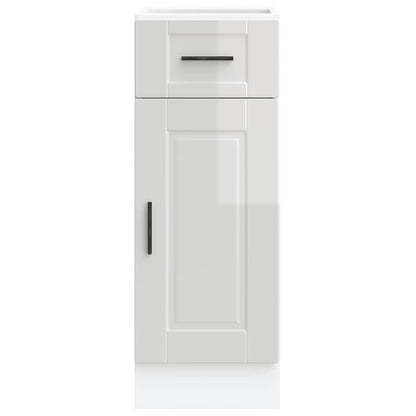 vidaXL Kitchen Base Cabinet "Porto" High Gloss White Engineered Wood