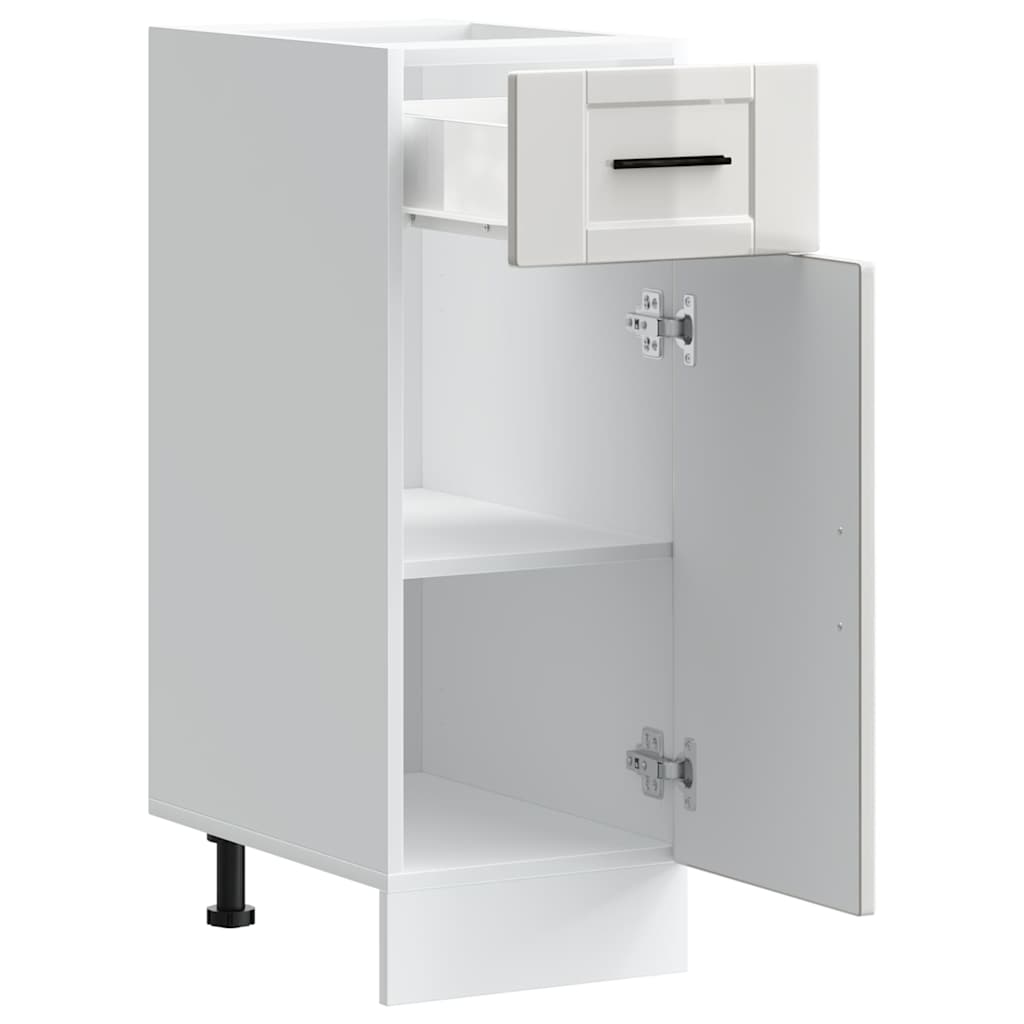 vidaXL Kitchen Base Cabinet "Porto" High Gloss White Engineered Wood