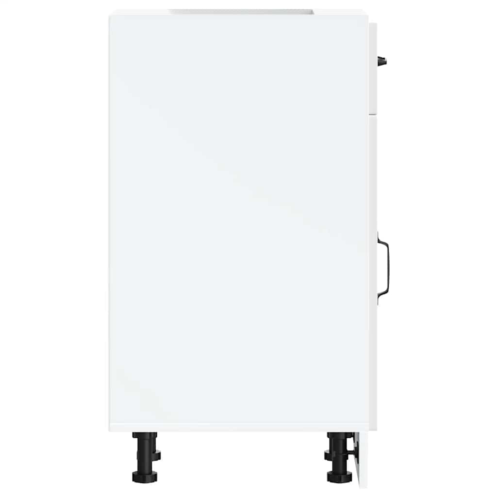 vidaXL Kitchen Base Cabinet "Porto" High Gloss White Engineered Wood