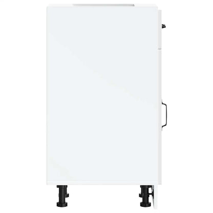 vidaXL Kitchen Base Cabinet "Porto" High Gloss White Engineered Wood