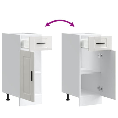 vidaXL Kitchen Base Cabinet "Porto" High Gloss White Engineered Wood
