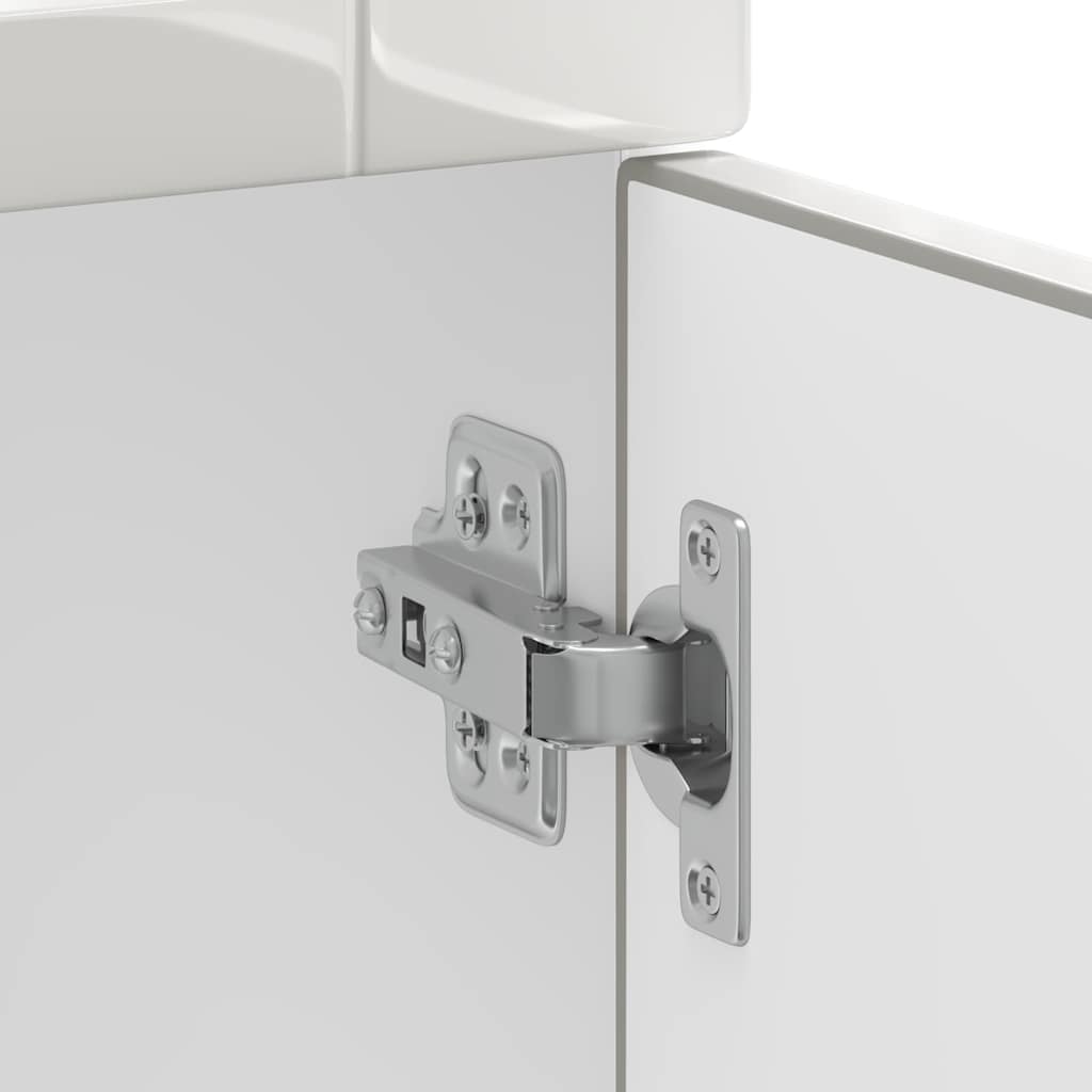 vidaXL Kitchen Base Cabinet "Porto" High Gloss White Engineered Wood