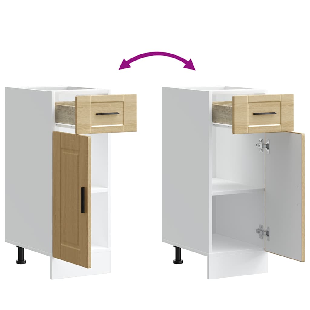 vidaXL Kitchen Base Cabinet "Porto" Sonoma Oak Engineered Wood