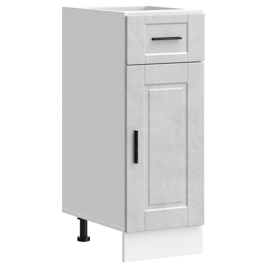 vidaXL Kitchen Base Cabinet "Porto" Concrete Grey Engineered Wood