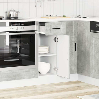 vidaXL Kitchen Base Cabinet "Porto" Concrete Grey Engineered Wood