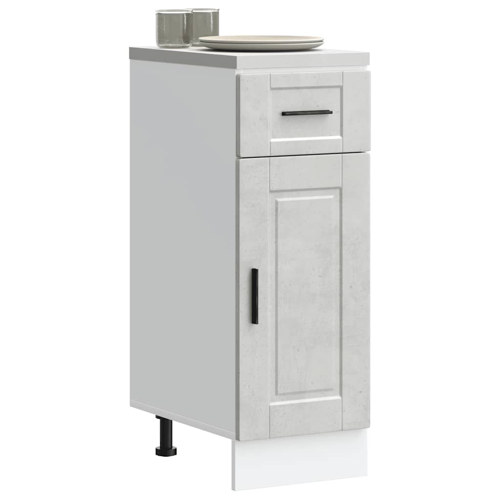 vidaXL Kitchen Base Cabinet "Porto" Concrete Grey Engineered Wood