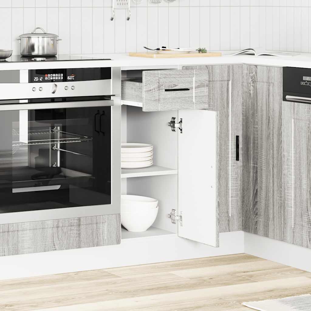 vidaXL Kitchen Base Cabinet "Porto" Grey Sonoma Engineered Wood