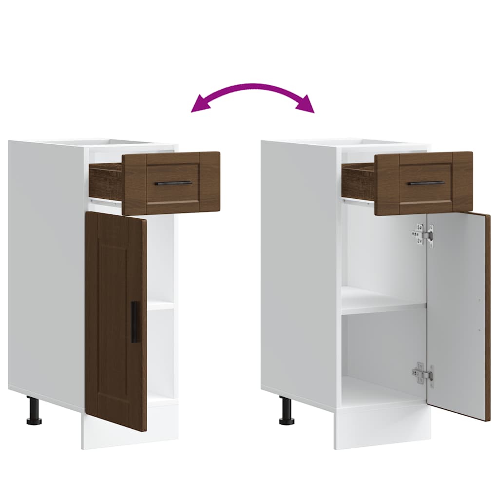 vidaXL Kitchen Base Cabinet Porto Brown Oak Engineered Wood
