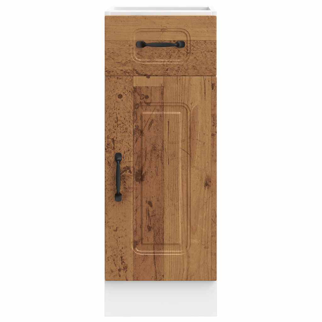vidaXL Kitchen Base Cabinet "Porto" Old Wood Engineered Wood