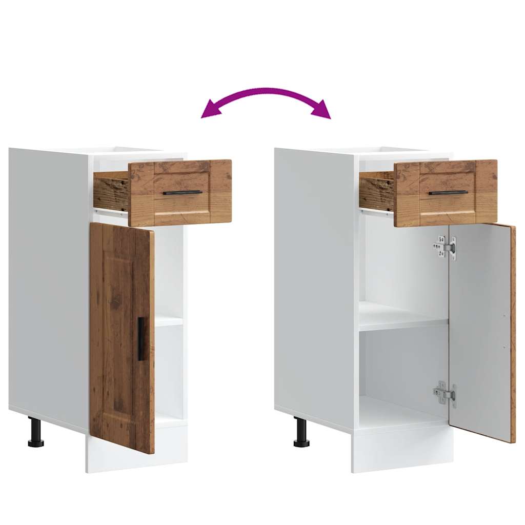 vidaXL Kitchen Base Cabinet "Porto" Old Wood Engineered Wood