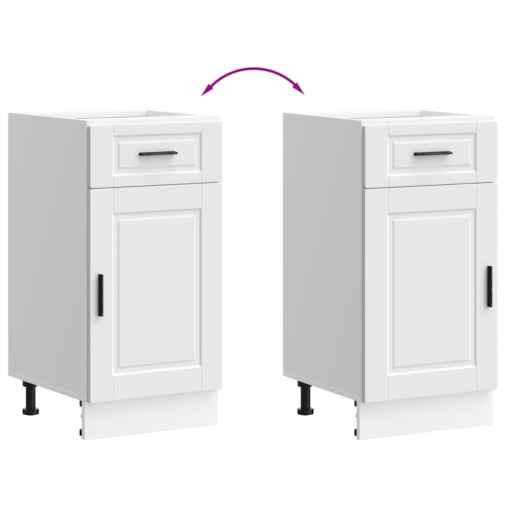 vidaXL Kitchen Base Cabinet "Porto" White Engineered Wood