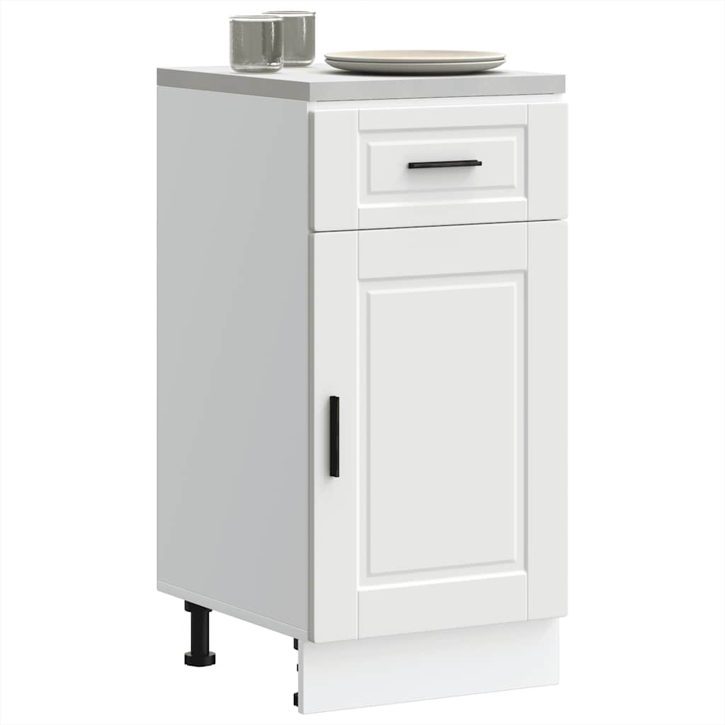 vidaXL Kitchen Base Cabinet "Porto" White Engineered Wood