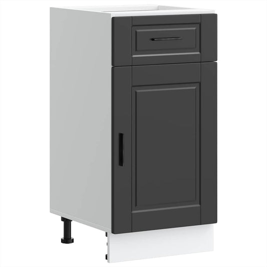 vidaXL Kitchen Base Cabinet "Porto" Black Engineered Wood