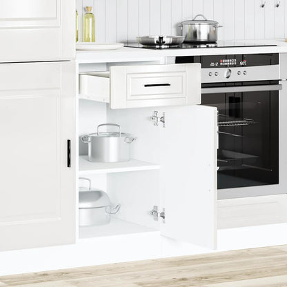 vidaXL Kitchen Base Cabinet "Porto" High Gloss White Engineered Wood