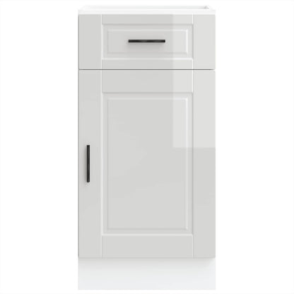 vidaXL Kitchen Base Cabinet "Porto" High Gloss White Engineered Wood