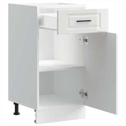 vidaXL Kitchen Base Cabinet "Porto" High Gloss White Engineered Wood