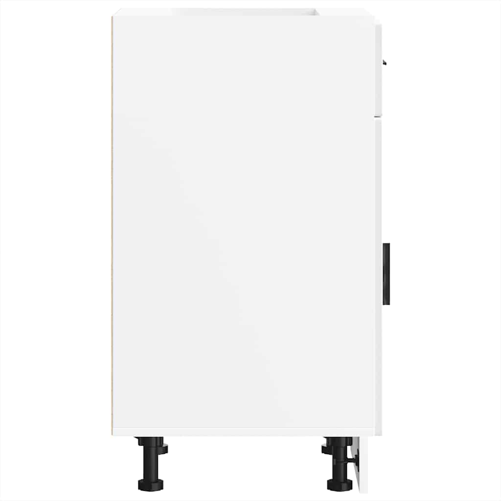 vidaXL Kitchen Base Cabinet "Porto" High Gloss White Engineered Wood