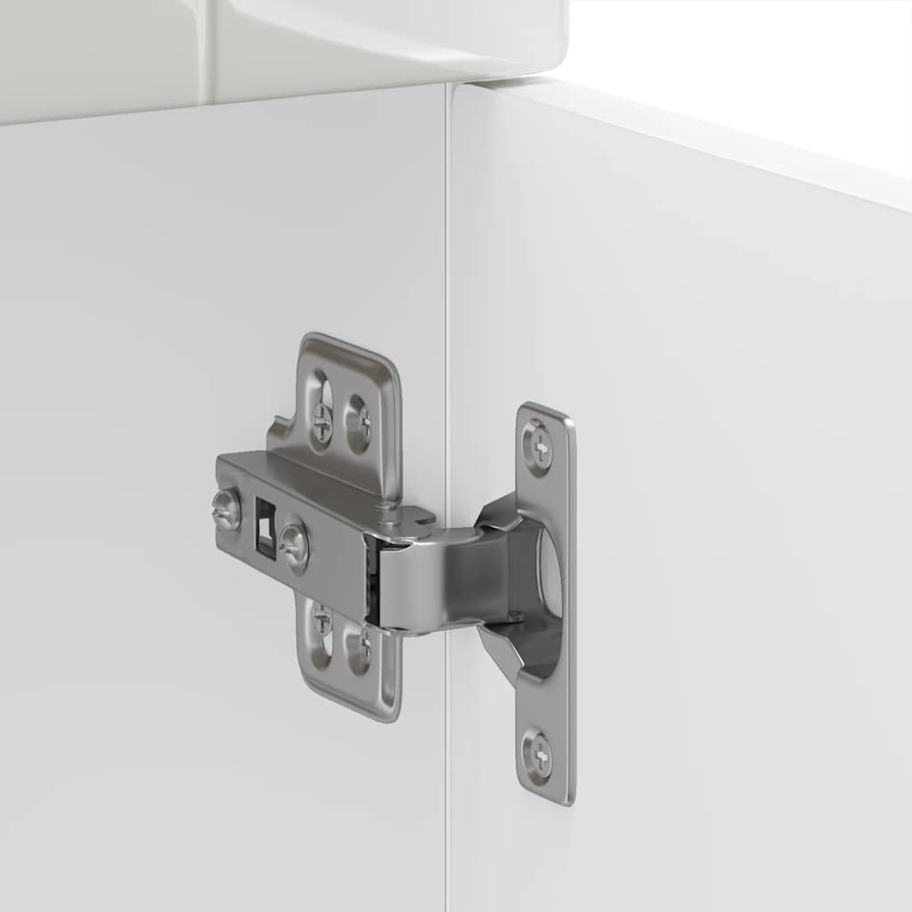 vidaXL Kitchen Base Cabinet "Porto" High Gloss White Engineered Wood