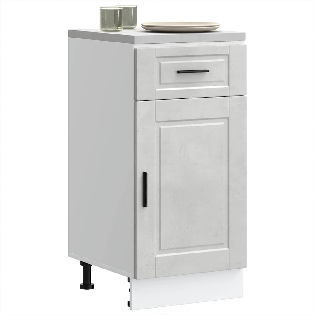 vidaXL Kitchen Base Cabinet "Porto" Concrete Grey Engineered Wood