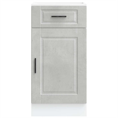 vidaXL Kitchen Base Cabinet "Porto" Concrete Grey Engineered Wood