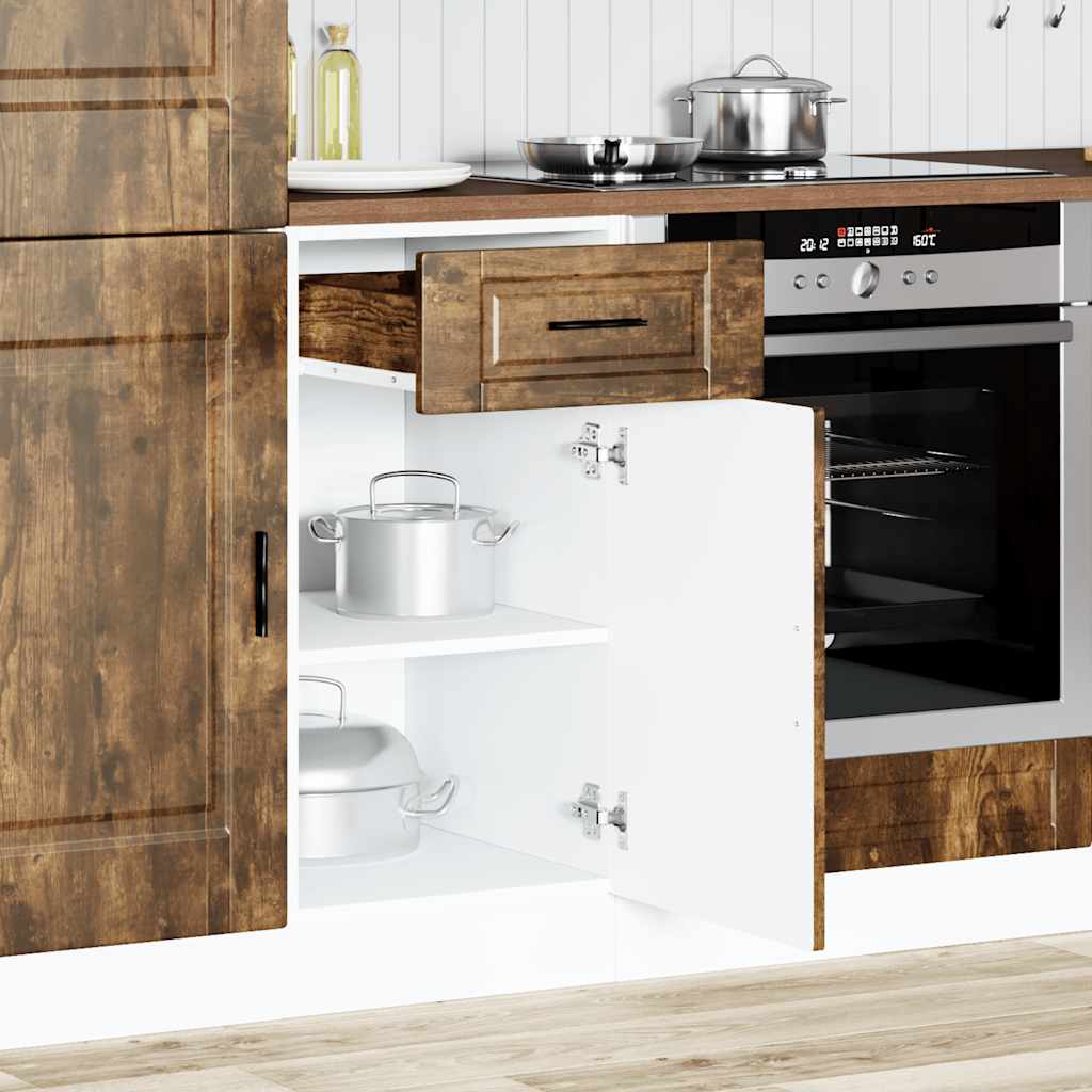 vidaXL Kitchen Base Cabinet Porto Smoked Oak Engineered Wood