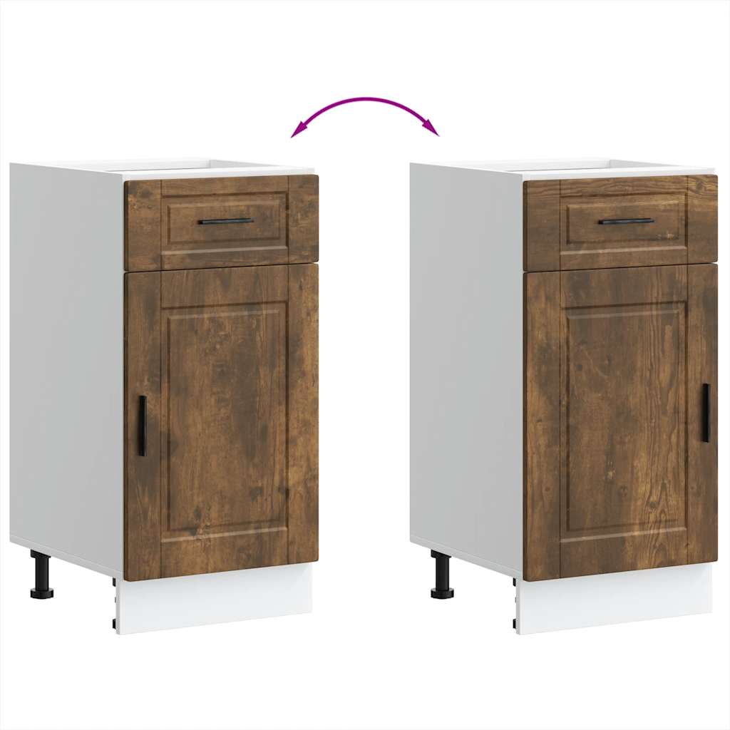 vidaXL Kitchen Base Cabinet Porto Smoked Oak Engineered Wood