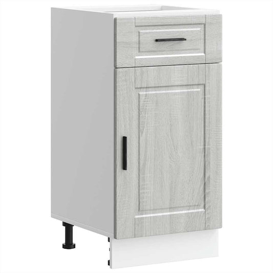 vidaXL Kitchen Base Cabinet "Porto" Grey Sonoma Engineered Wood