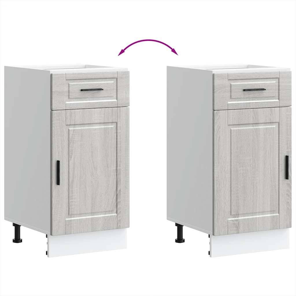 vidaXL Kitchen Base Cabinet Porto Grey Sonoma Engineered Wood