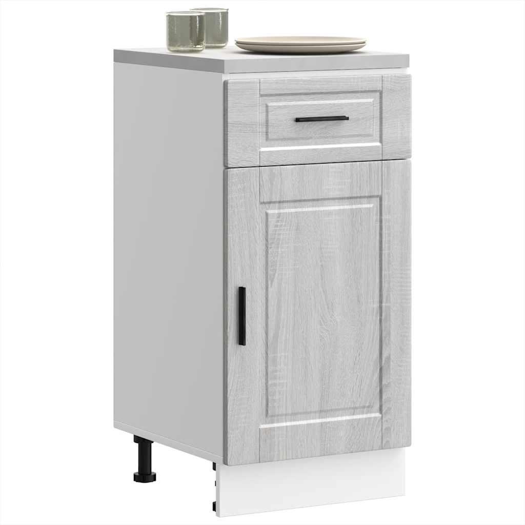 vidaXL Kitchen Base Cabinet Porto Grey Sonoma Engineered Wood
